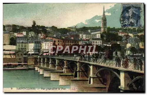 Cartes postales Parc de Saint Cloud Vue Generale et le Pont