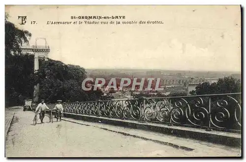 Cartes postales St Germain en Laye L&#39Ascenseur et le Viaduc de la Montee des grottes