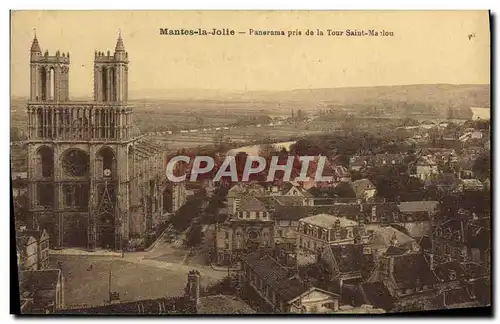 Cartes postales Mantes La Jolie Panerama Pris de la Tour Saint Maclou