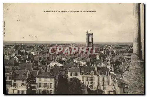 Cartes postales Mantes Vue Panoramique Prise de la Cathedrale