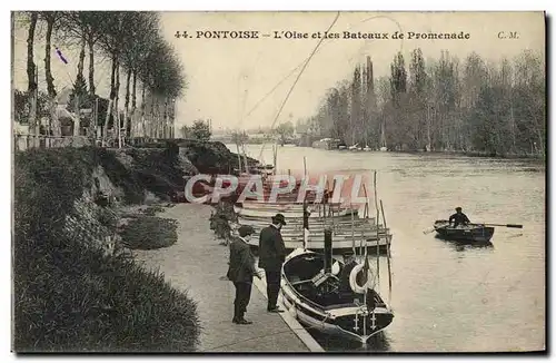 Cartes postales Pontoise L'Oise et les Bateaux De Promenade