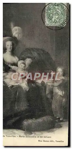 Cartes postales Versailles Marie Antoinette et Ses Enfants