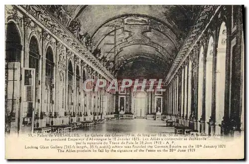 Ansichtskarte AK Palais De Versailles la galerie des glaces