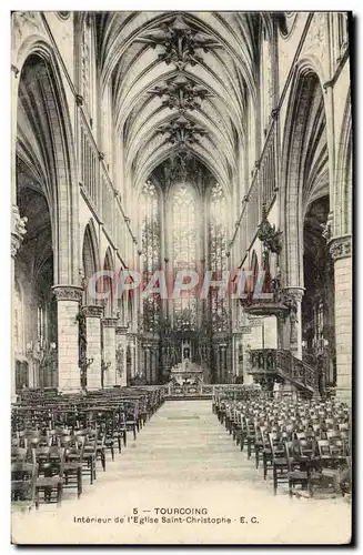 Ansichtskarte AK Tourcoing Interieur de L&#39Eglise Saint Christophe