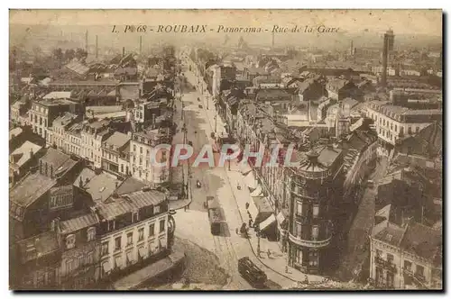 Cartes postales Roubaix Panorama Rue de la Gare