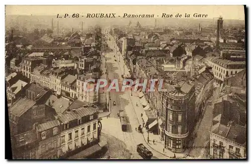 Cartes postales Roubaix Panorama Rue de la Gare