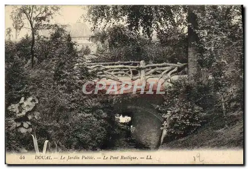 Ansichtskarte AK Douai Le Jardin Public Le pont rustique