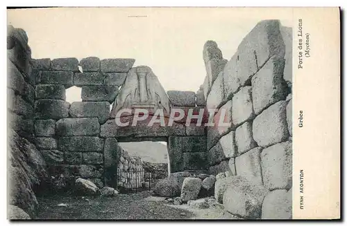 Cartes postales Grece Porte des Lions Mycenes