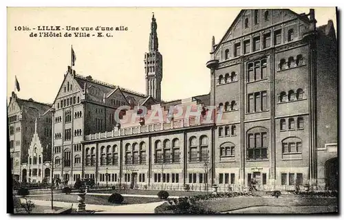 Ansichtskarte AK Lille Une vue d&#39Une aile de L&#39Hotel de Ville