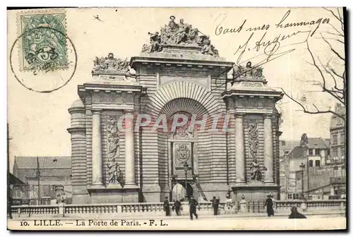 Cartes postales Lille La Porte de Paris