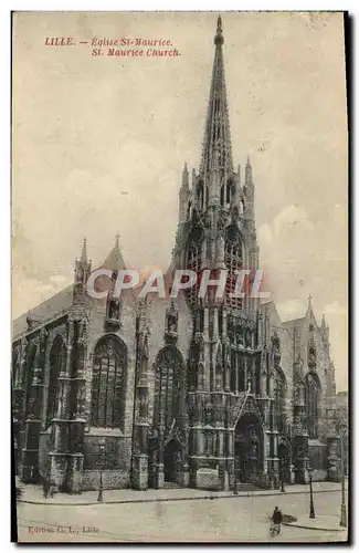 Cartes postales Lille Eglise St Maurice