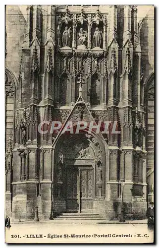 Ansichtskarte AK Lille Eglise St Maurice Portail central