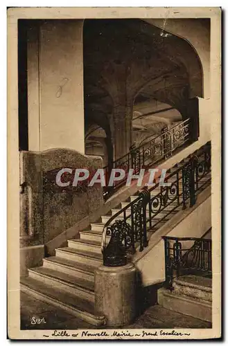 Cartes postales Lille Nouvelle mairie Grand escalier