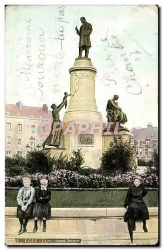 Cartes postales Lille Le Monument Pasteur Enfants