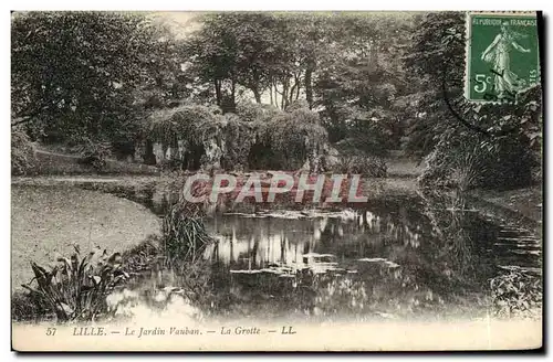 Cartes postales Lille Le Jardin Vauban La grotte