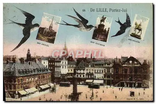 Cartes postales Lille Hirondelles