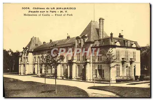 Cartes postales Chateau de La Malmaison Facade sur le Parc