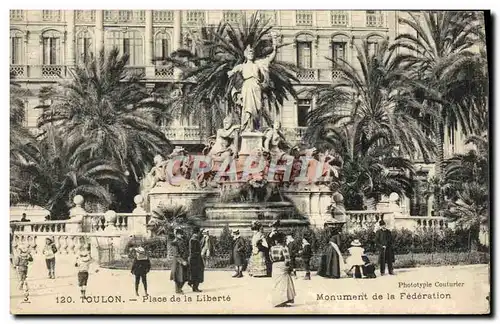 Cartes postales Toulon Place de la Liberte Monument de la federation