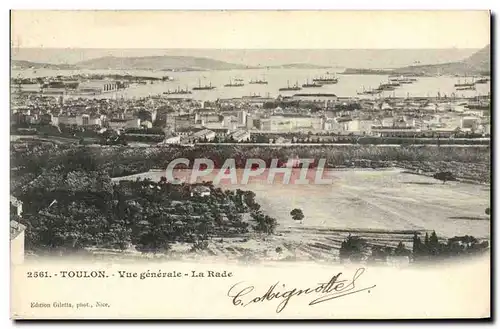 Cartes postales Toulon Vue Generale La Rade