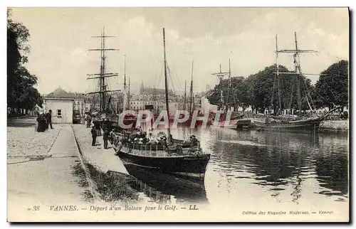 Cartes postales Vannes Depart un Bateau Pour le Golf