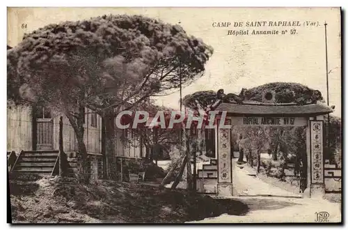 Cartes postales Camp de Saint Raphael Hopital Annamite Militaria