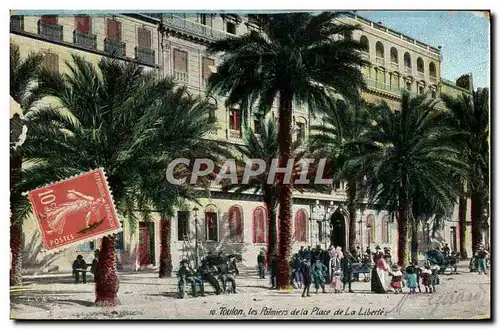 Cartes postales Toulon Les Palmiers de la Place de la Liberte