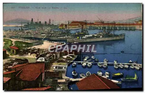 Cartes postales Toulon Vue Sur La Rade Bateaux