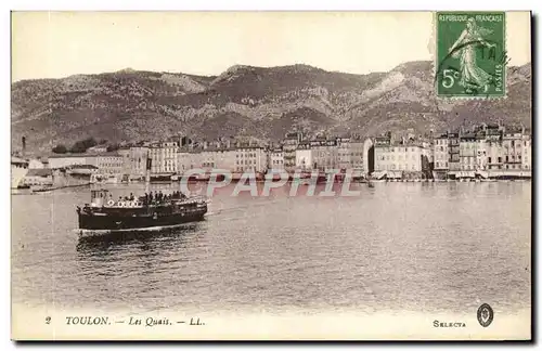 Ansichtskarte AK Toulon Les Quais Bateau