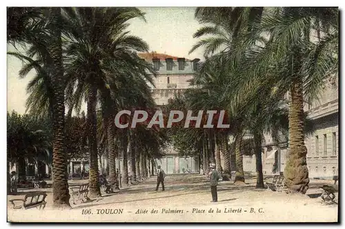 Cartes postales Toulon Aliee des Palmiers Place de la Liberte