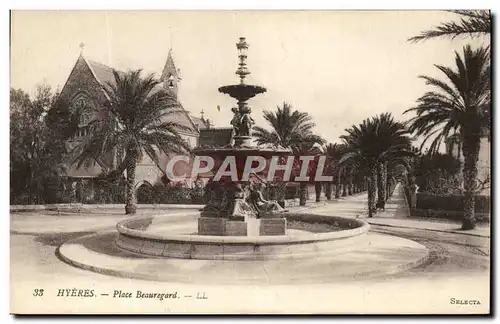 Cartes postales Hyeres Place Beauregard