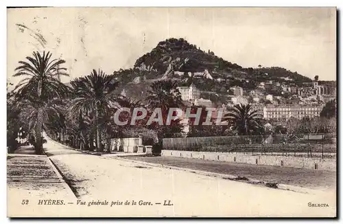 Cartes postales Hyeres Vue Generale Prise de la Gare