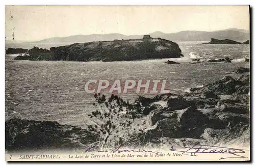 Cartes postales Saint Raphael Le Lion de Terre et le Lion de Mer Vus de la Route de Nice