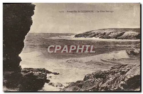 Ansichtskarte AK Presqu&#39ile de Quiberon La Cote Sauvage