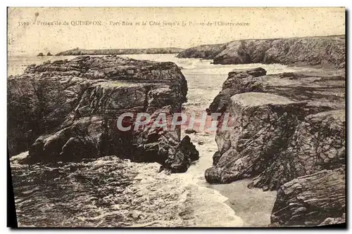 Cartes postales Presqu'ile de Quiberon Port Bara et la cote jusqu'a la pointe de l'observatoire