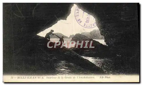 Cartes postales Belle Ile en Mer Interieur de la Grotte de L&#39Amphitheatre