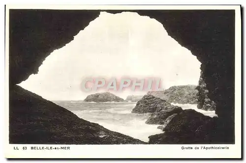 Cartes postales Belle Ile en Mer Grotte de L'Apothicairerie