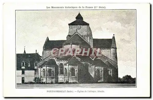 Cartes postales Les Monuments Historiques De La France Fontgombault Eglise De L&#39Abbaye Abside