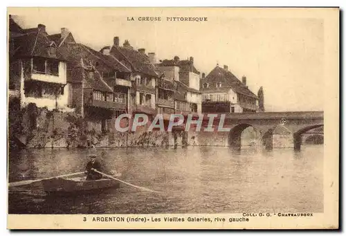 Cartes postales La Creuse Pittoresque Argenton Les Vieilles Galeries Rive Gauche