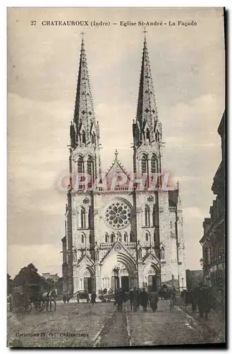 Cartes postales Chateauroux Eglise St Andre La Facade