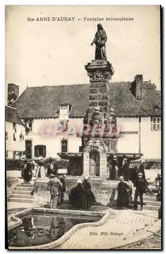 Cartes postales Ste Anne d'Auray Fontaine Miraculeuse