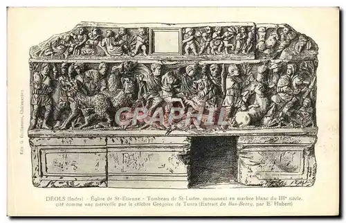 Cartes postales Deols Eglise De St Etienne Tombeau De St Ludre