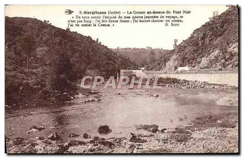 Ansichtskarte AK Gargilesse La Creuse Au Dessus Du Pont Noir