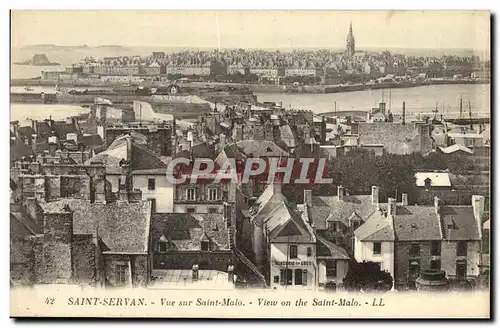 Cartes postales Saint Servan Vue sur Saint Malo