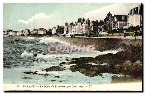 Ansichtskarte AK Parame Pointe La Digue De Rochebonne Par Gros Temps