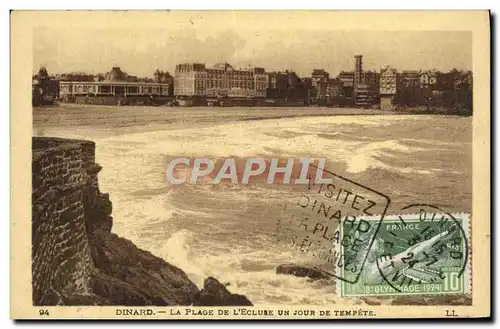 Cartes postales Dinard La Plage De l&#39Ecluse Un Jour De Tempete