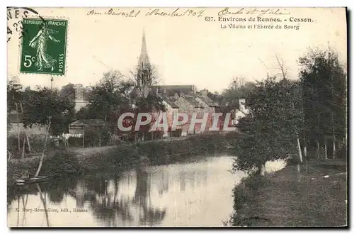 Ansichtskarte AK Environs De Rennes Cesson La Vilaine Et l&#39Entree Du Bourg