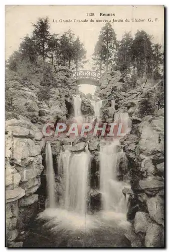 Ansichtskarte AK Rennes La Grande Cascade Du Nouveau Jardin Du Thabor