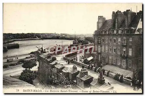 Cartes postales Saint Malo La Batterie Saint Vincent