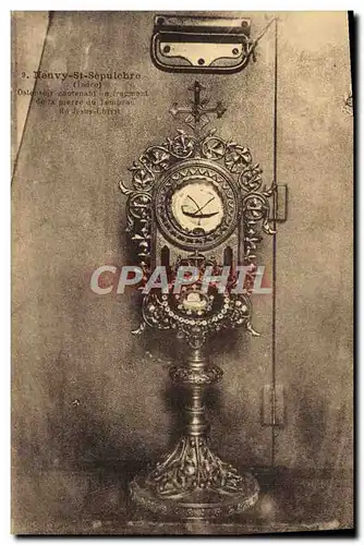 Cartes postales Neuvy St Sepulcre Ostensoir contenant un fragment de la pierre de Jesus Christ
