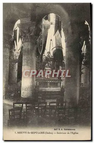 Cartes postales Neuvy St Sepulcre Interieur De l'Eglise